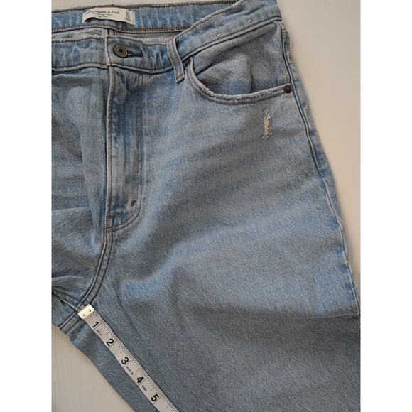 Abercrombie & Fitch Flare Jeans Womens 31/12R Light Wash High Rise Vintage Y2K - Picture 11 of 16